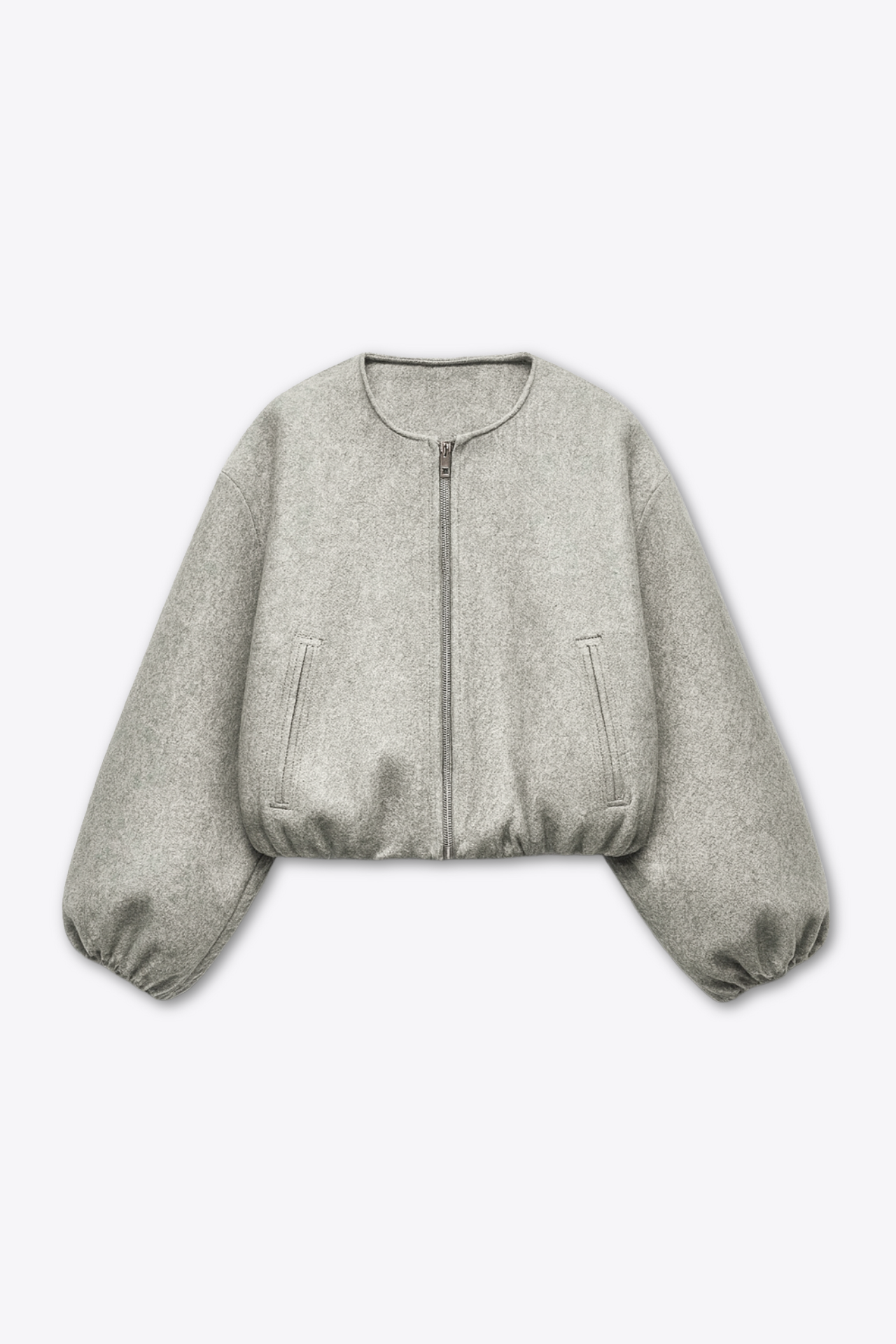 BLOUSON ZIPPÉ AVEC BASE ÉLASTIQUÉE
