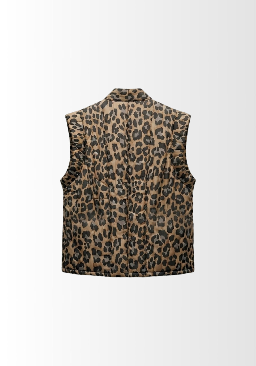 VESTE SANS MANCHES IMPRIMÉE LÉOPARD