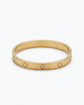 BRACELET JONC TRÈFLES ET CRISTAUX