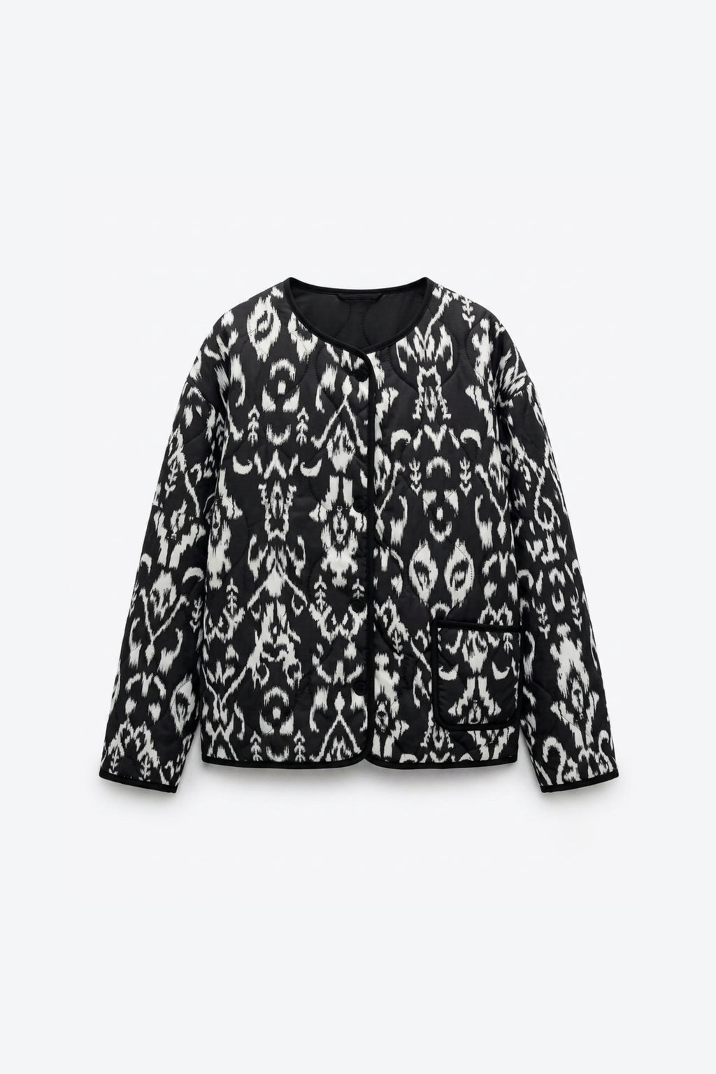 VESTE MATELASSÉE À IMPRIMÉ IKAT