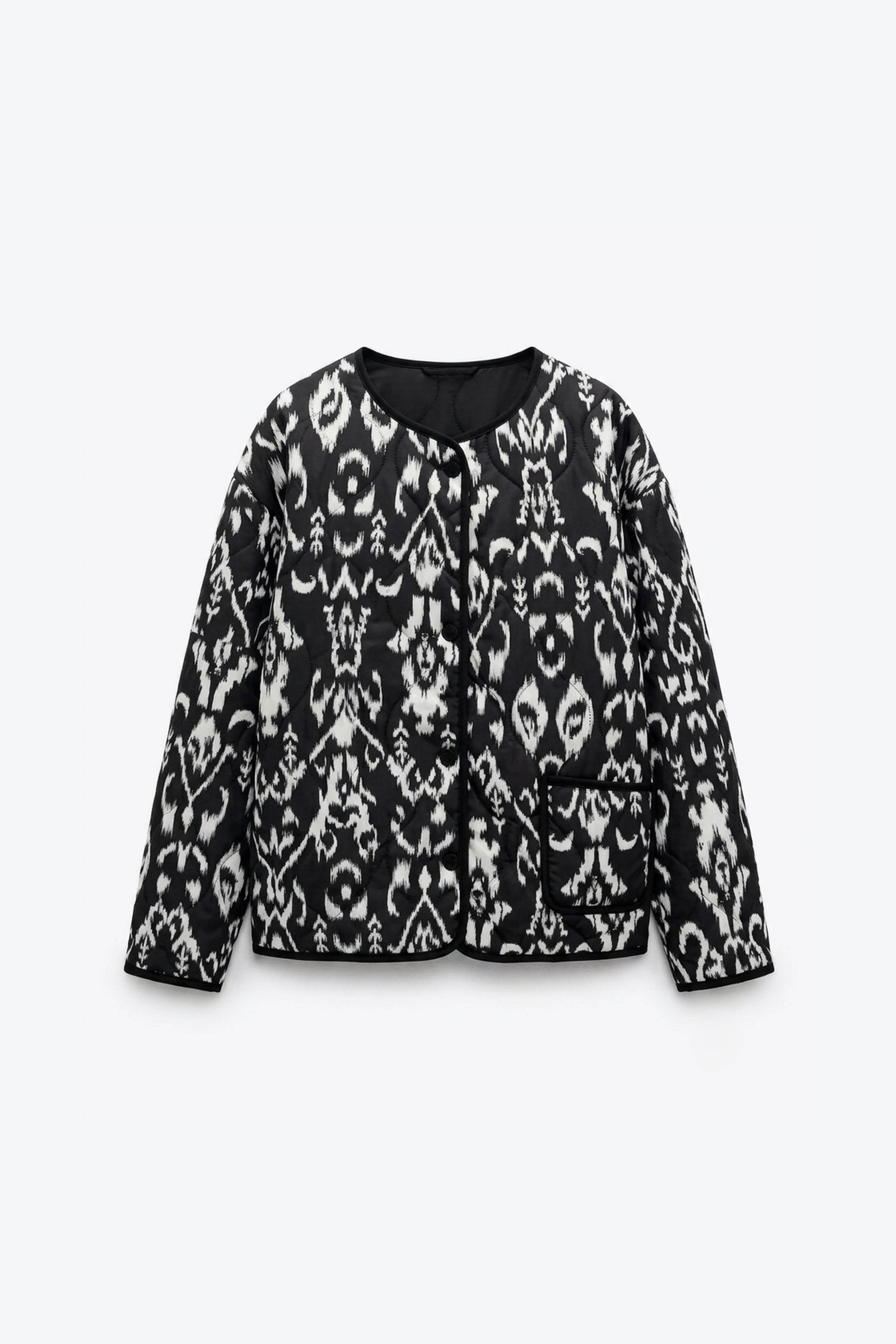 VESTE MATELASSÉE À IMPRIMÉ IKAT