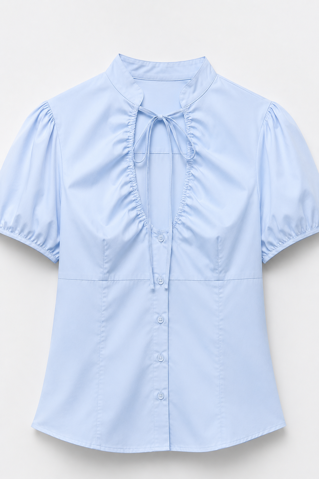 CHEMISE MANCHES BOUFFANTES COL NOUÉ