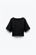 PULL COURT EN MAILLE CINTRÉ