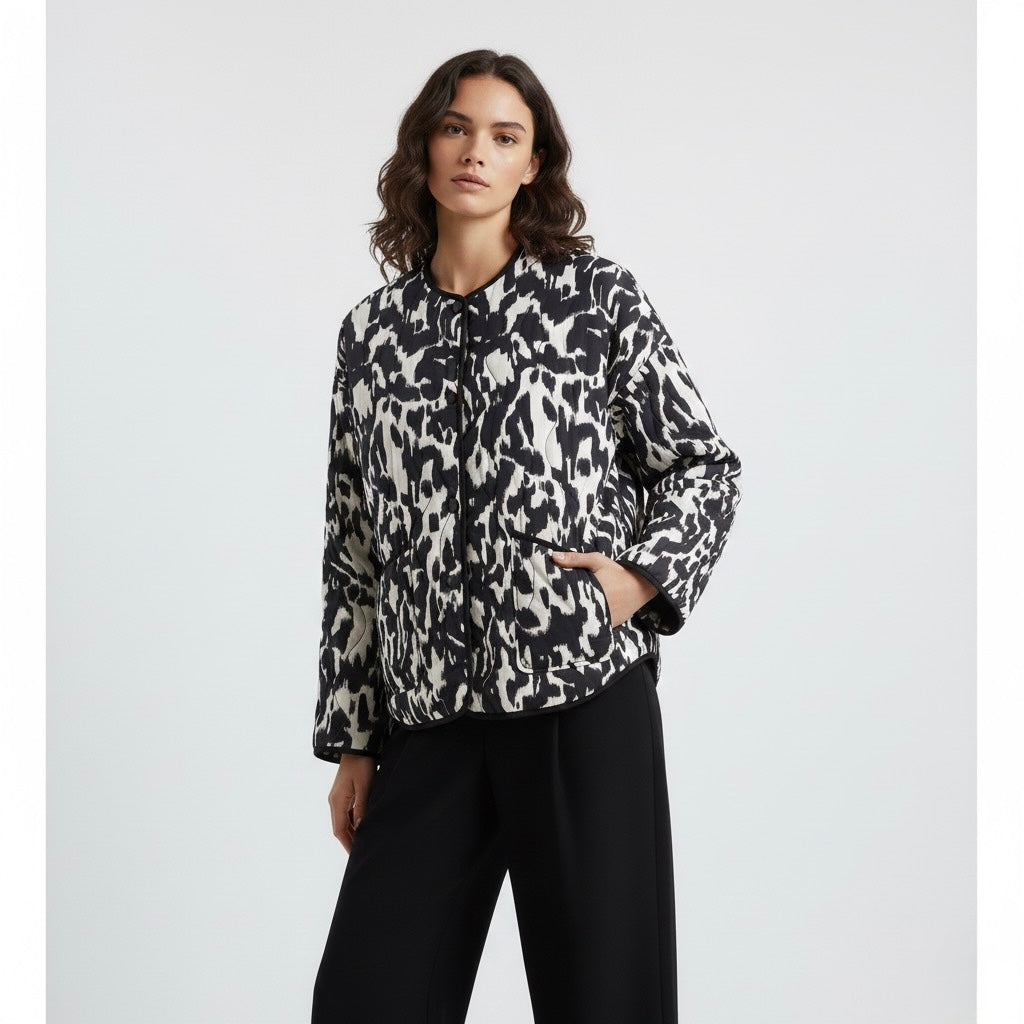 VESTE À BOUTONS MOTIF GRAPHIQUE