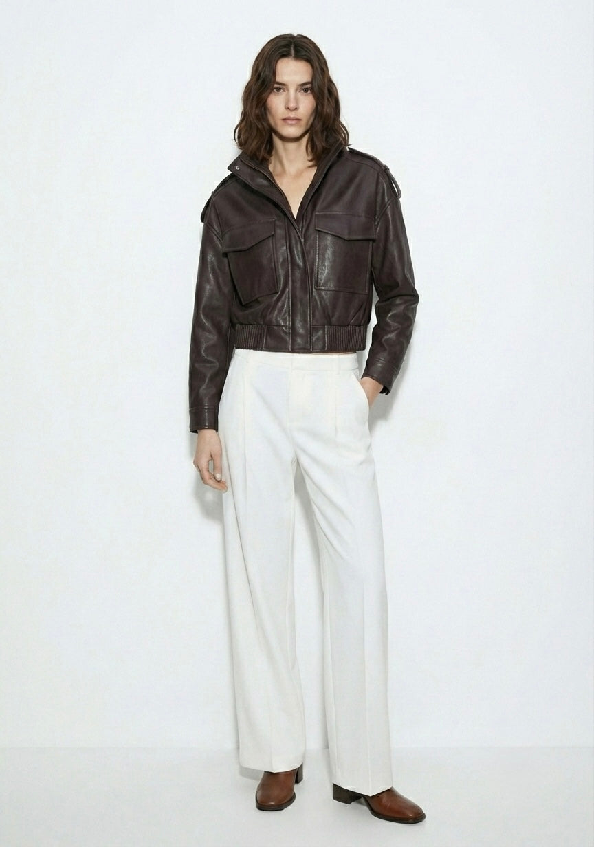 BLOUSON COURT À POCHES RABATTUES