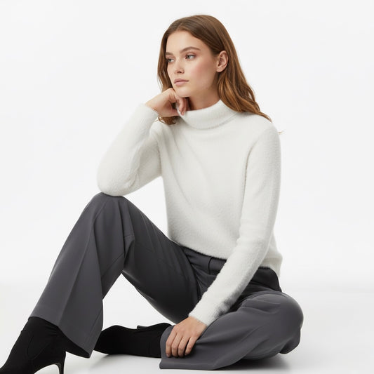 PULL STRUCTURÉ À COL ROULE