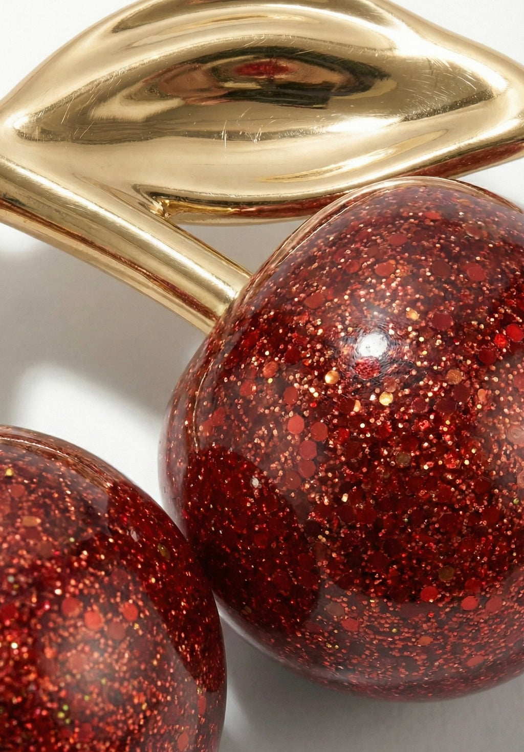 PORTE-CLÉS DOUBLE CERISE MÉTALLIQUE