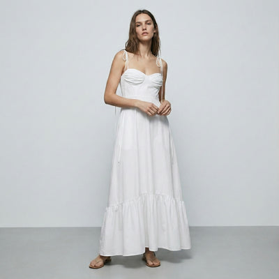 ROBE LONGUE À BRETELLES