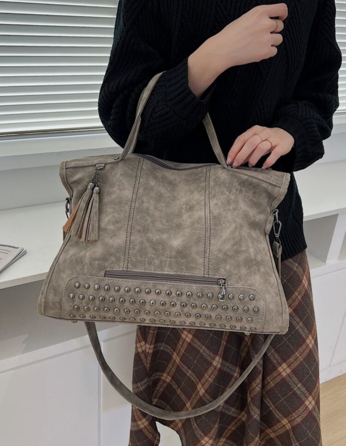 SAC À MAIN EFFET DAIM