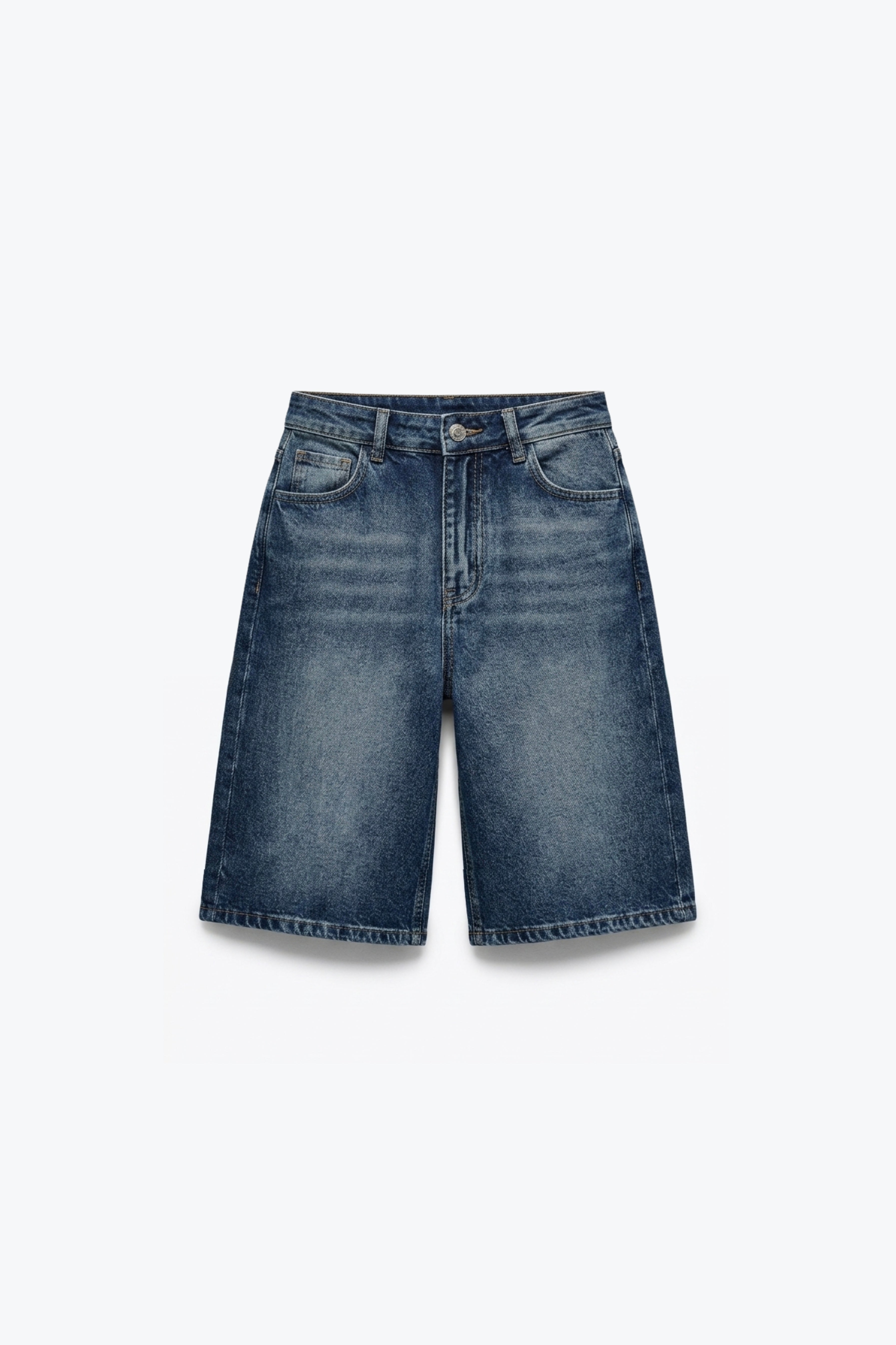BERMUDA DENIM DÉLAVÉ