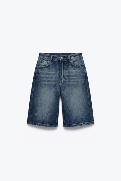BERMUDA DENIM DÉLAVÉ