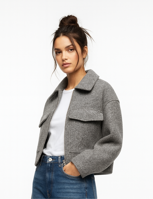 VESTE COURTE EN MAILLE