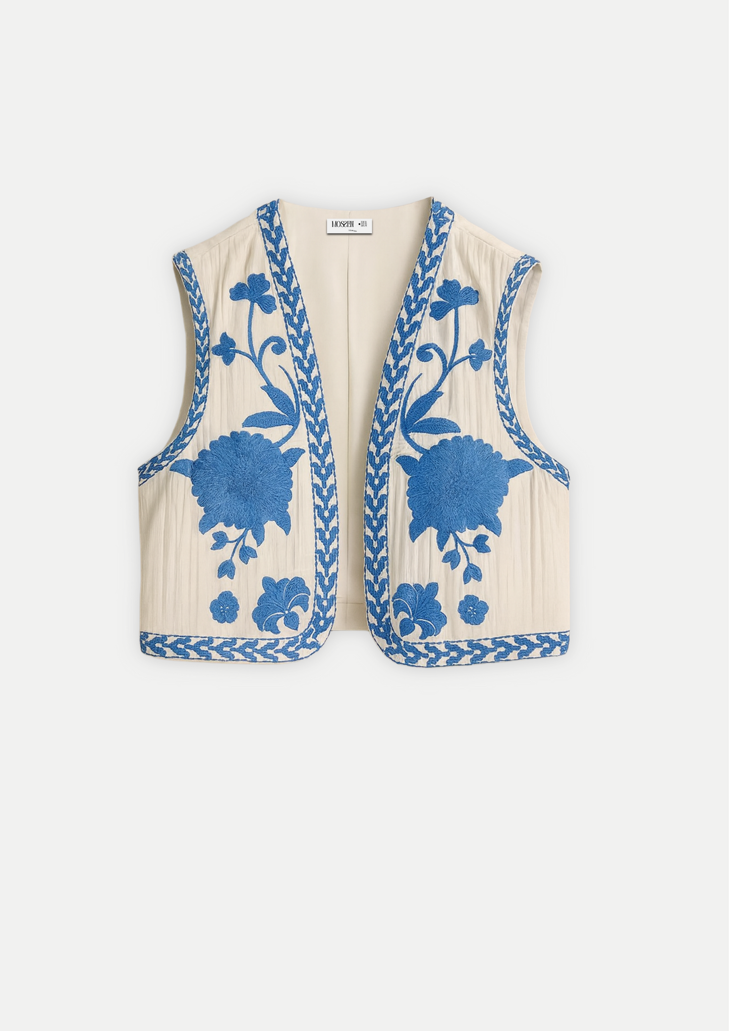 GILET BRODÉ SANS MANCHES