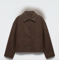 STRAIGHT WOOL-LOOK COAT