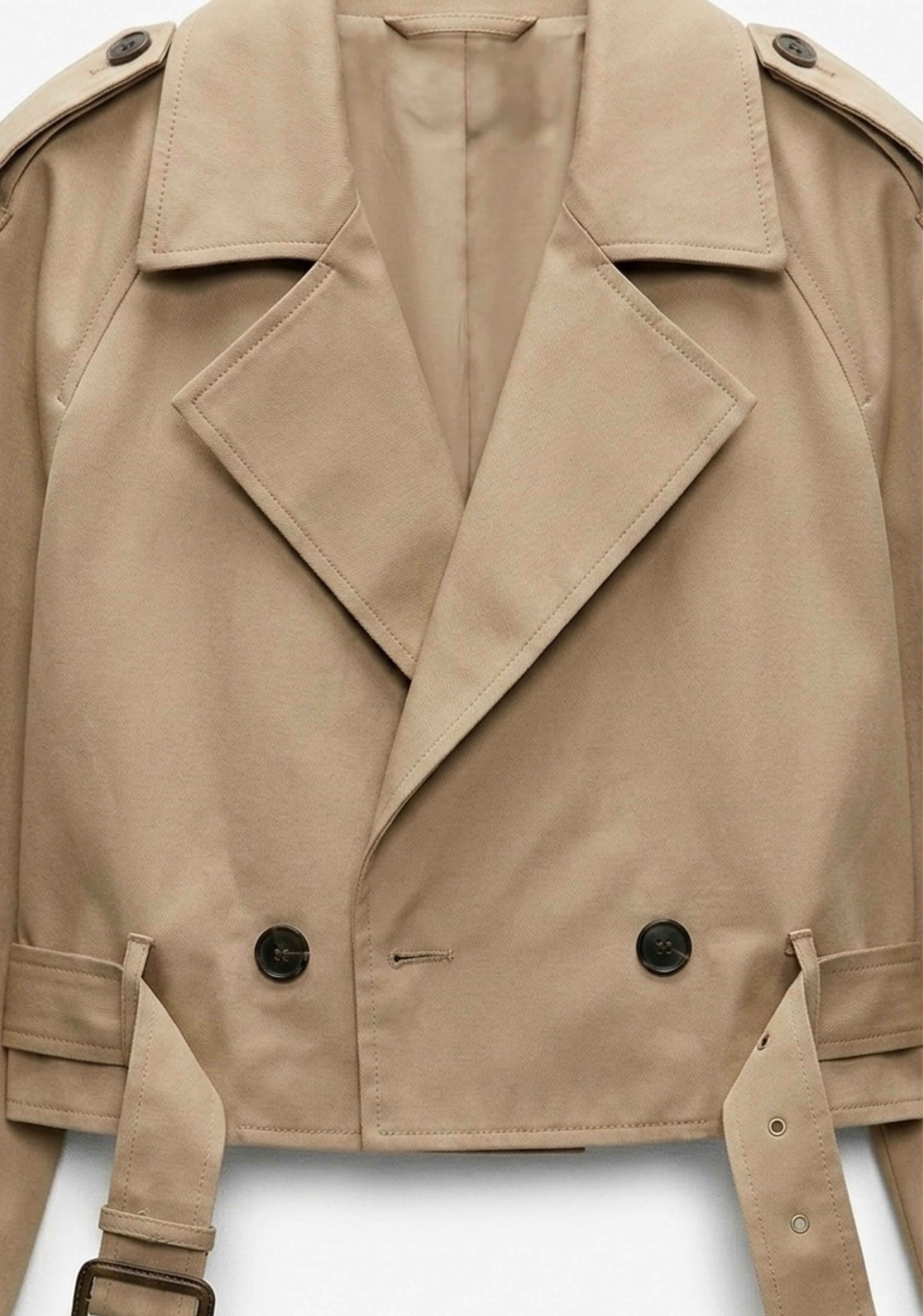 TRENCH-COAT COURT CROISÉ