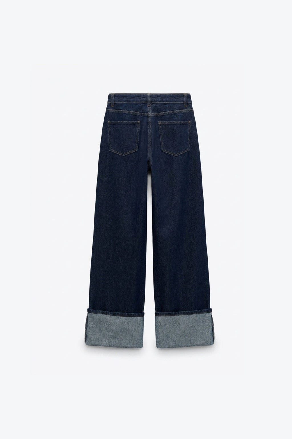 JEANS LARGE À GRAND REVERS
