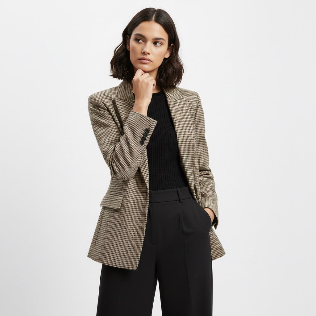 Checked blazer • Women