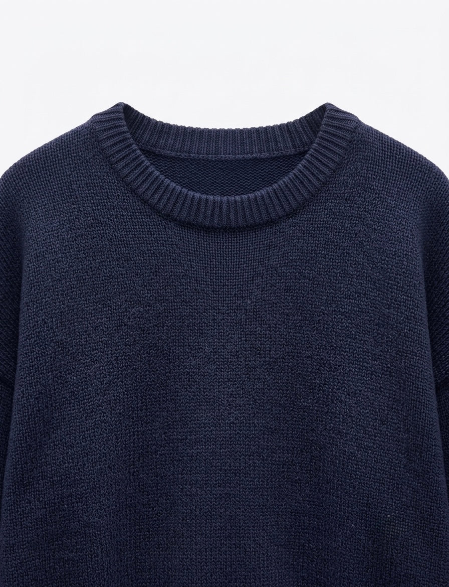 PULL OVERSIZE À COL ROND