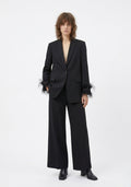 BLAZER LONG AVEC DÉTAILS PLUMES