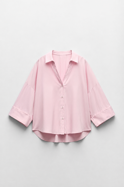 CHEMISE À COL CLASSIQUE AMPLE