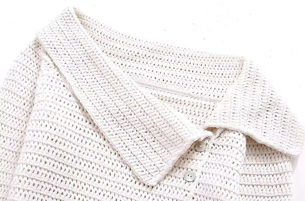 Puil croisé en tricot • Femme