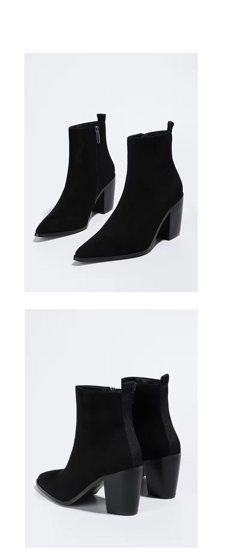 Bottines en cuir PU Suède