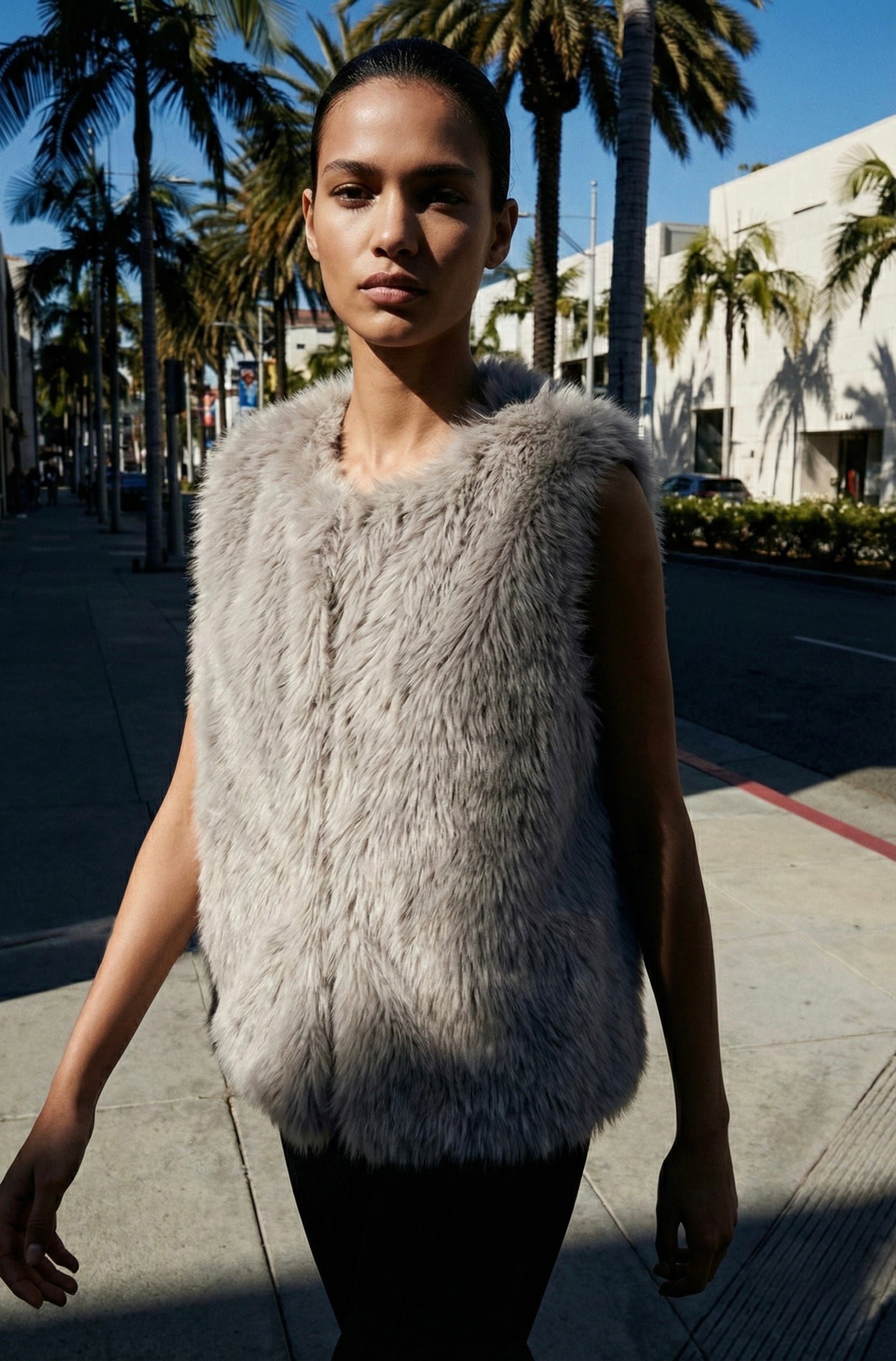 Fur effect jacket • Women