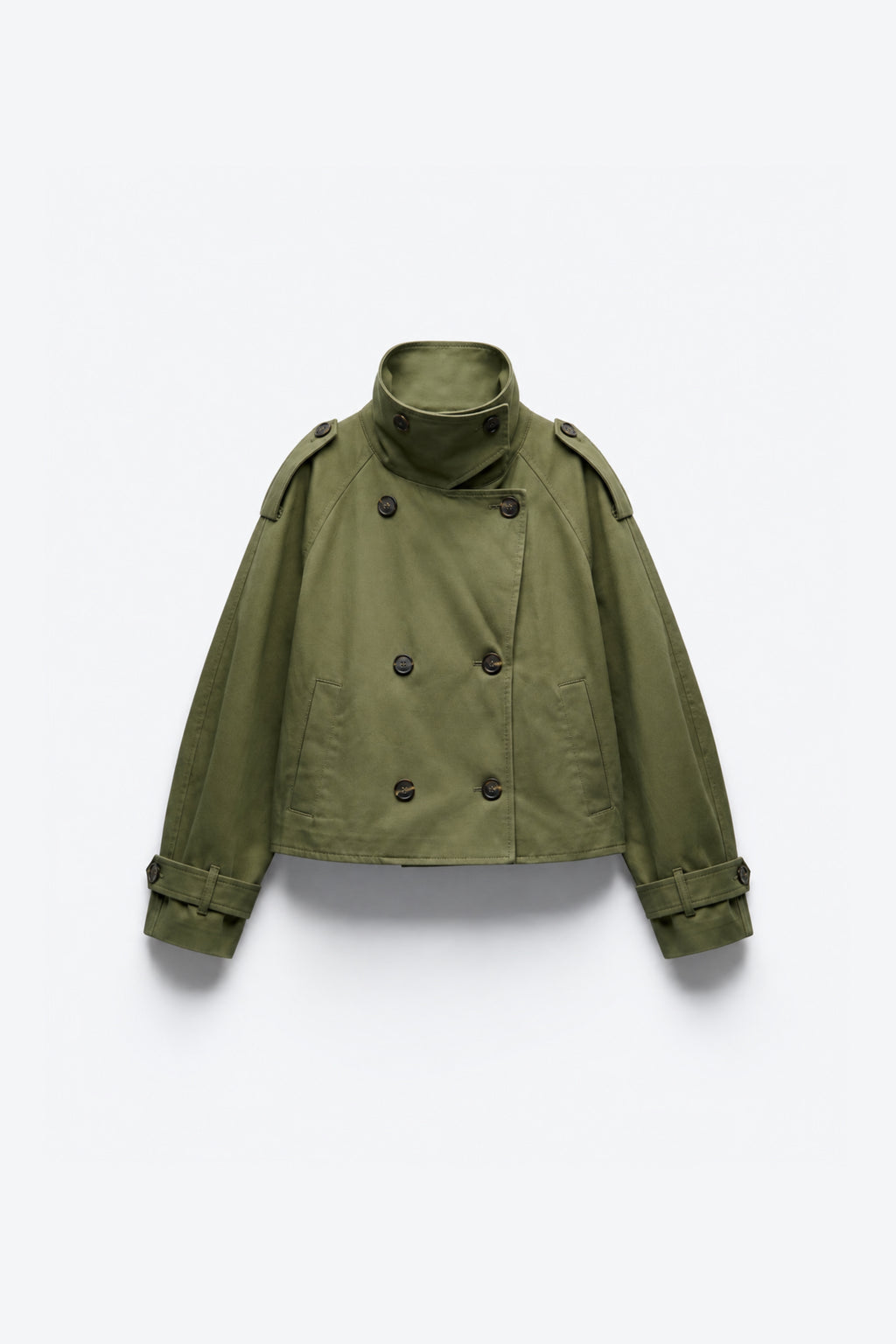 VESTE COURTE CROISÉE STYLE TRENCH