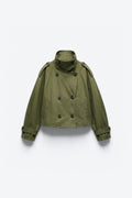 VESTE COURTE CROISÉE STYLE TRENCH