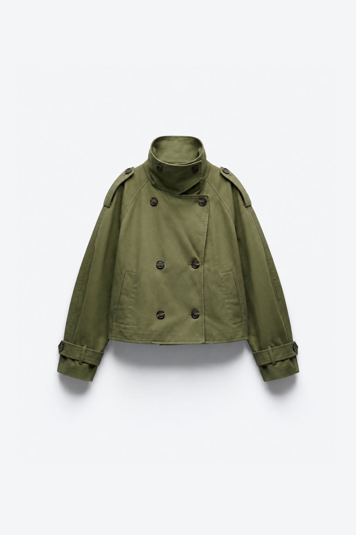 VESTE COURTE CROISÉE STYLE TRENCH