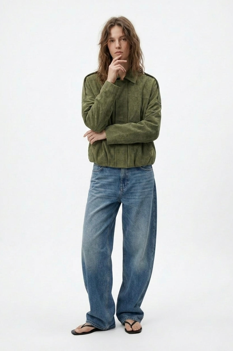BLOUSON AMPLE EFFET DAIM