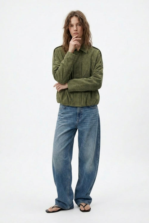BLOUSON AMPLE EFFET DAIM