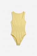 BODY JAUNE À CÔTES