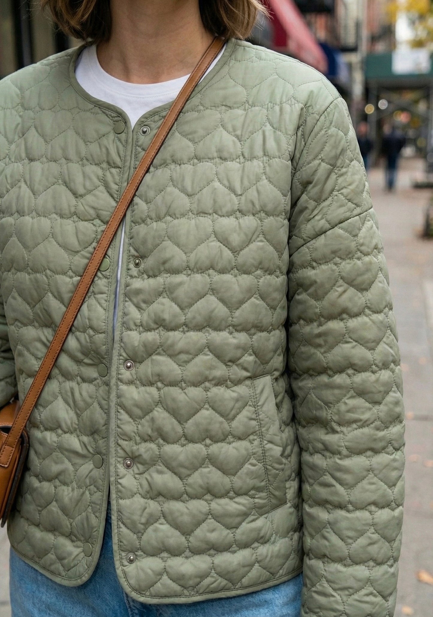 VESTE MATELASSÉE À COL ROND