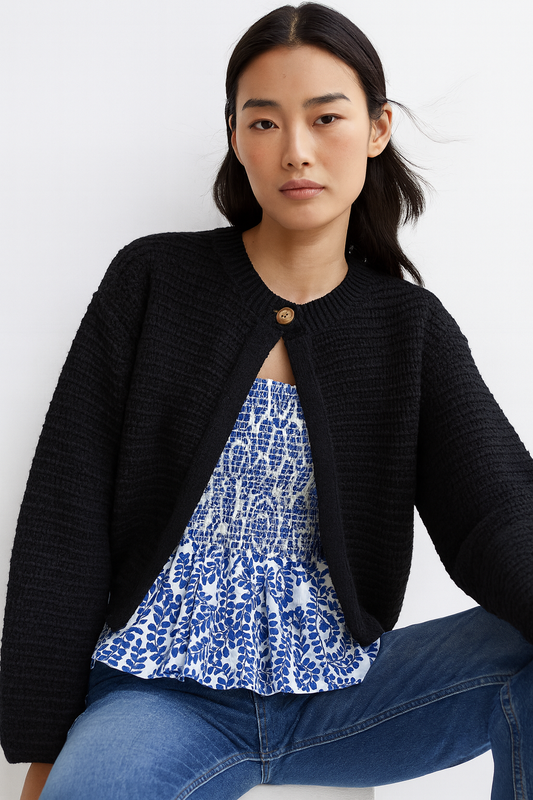 CARDIGAN EN MAILLE TEXTURÉE