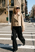 TRENCH-COAT CROISÉE À ÉPAULETTES