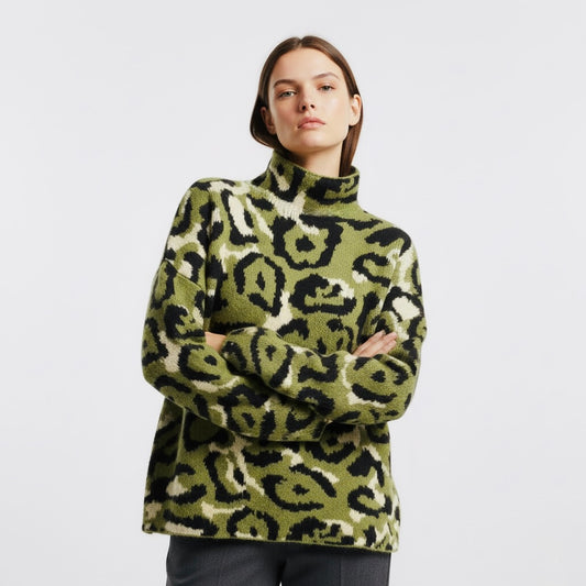 PULL À MOTIFS ABSTRAITS TEXTURÉ