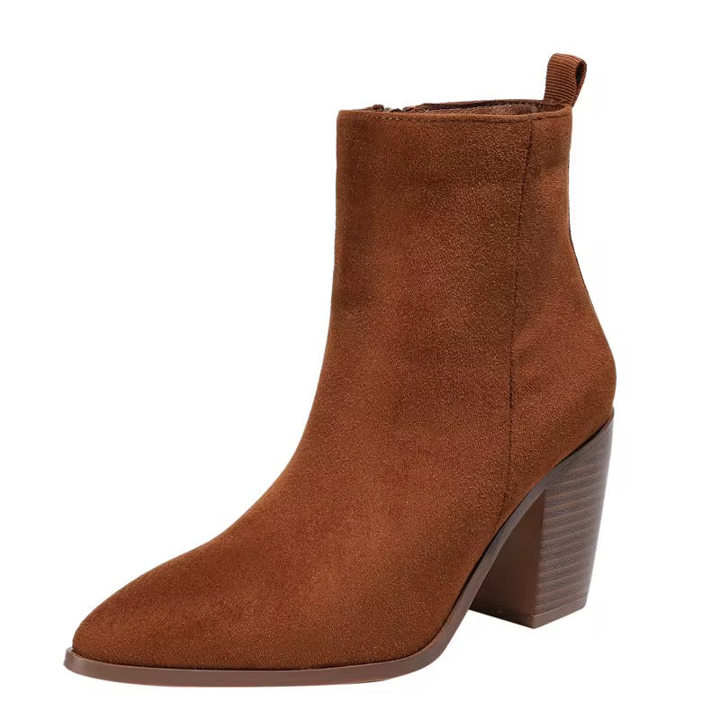 Bottines en cuir PU Suède