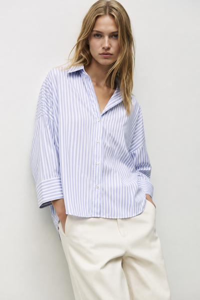CHEMISE RAYÉE COL CLASSIQUE AMPLE
