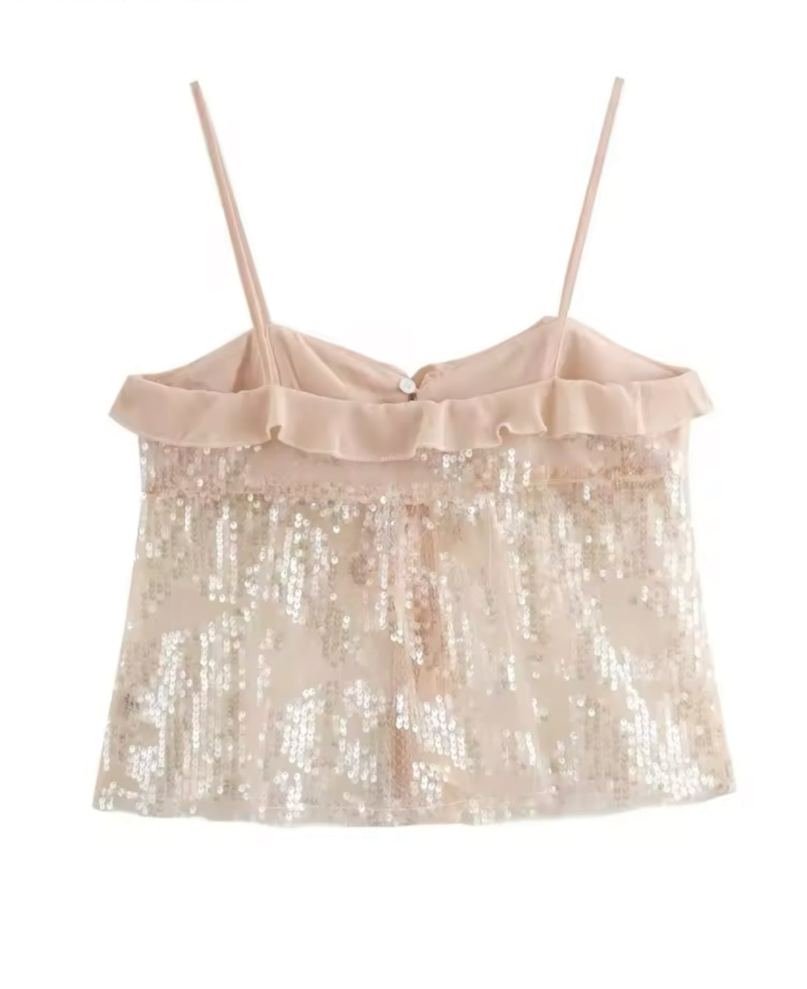 TOP À VOLANTS AVEC PAILLETTES