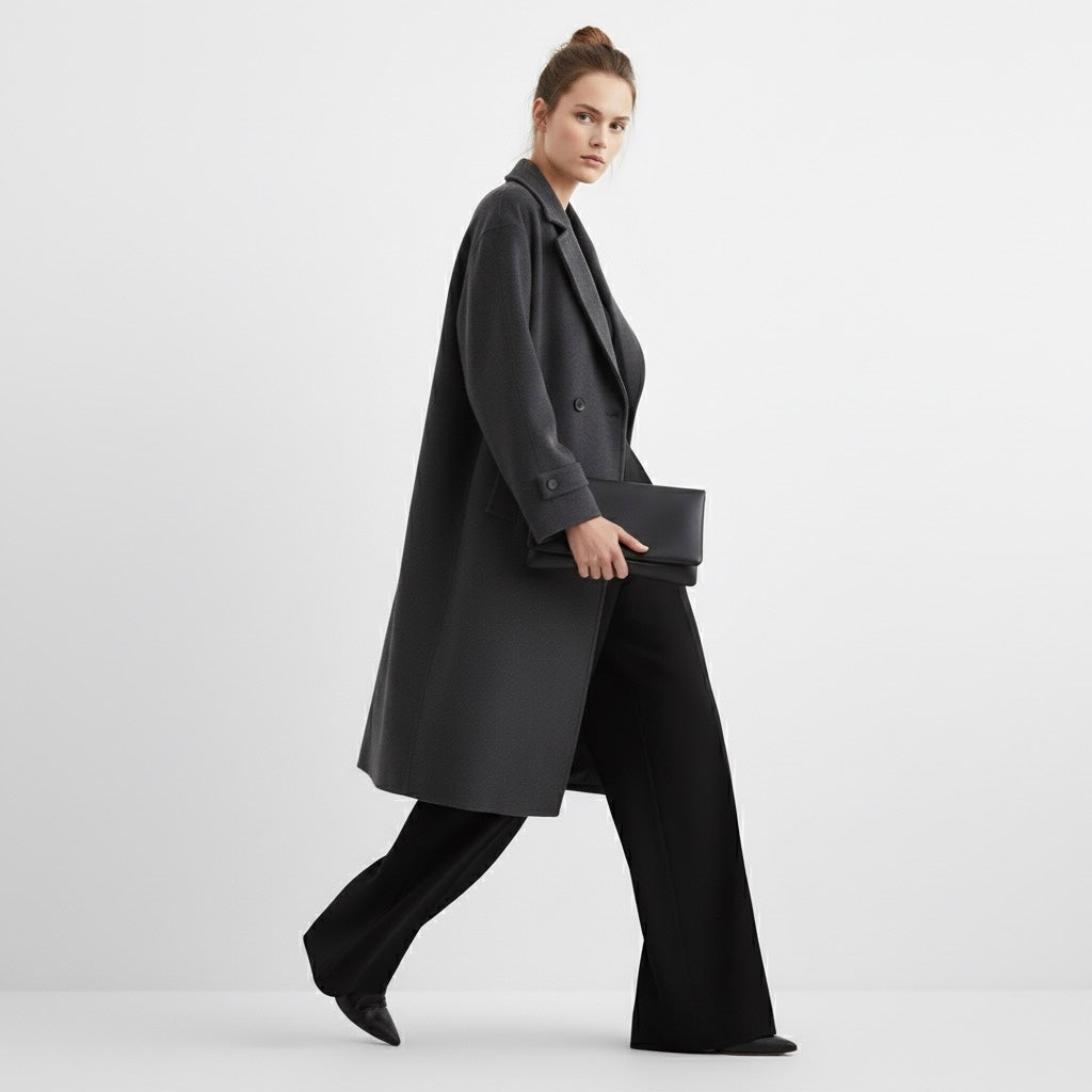 MANTEAU LONG À DOUBLE BOUTONNAGE