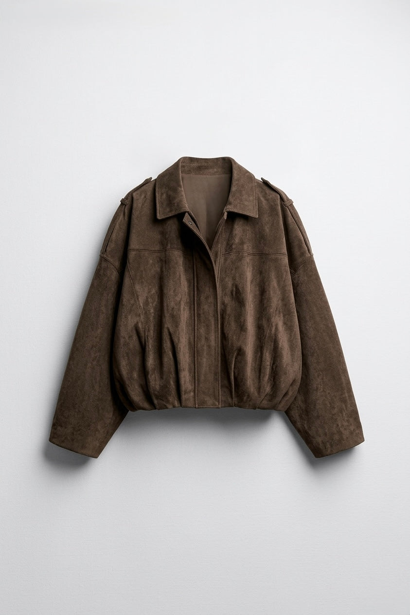 BLOUSON AMPLE EFFET DAIM