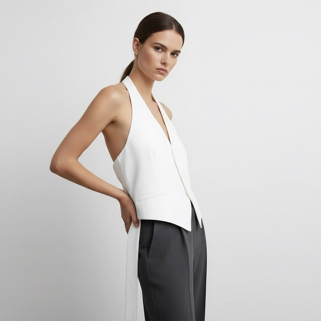 GILET AJUSTÉ AVEC DÉCOLLETÉ PLONGEANT