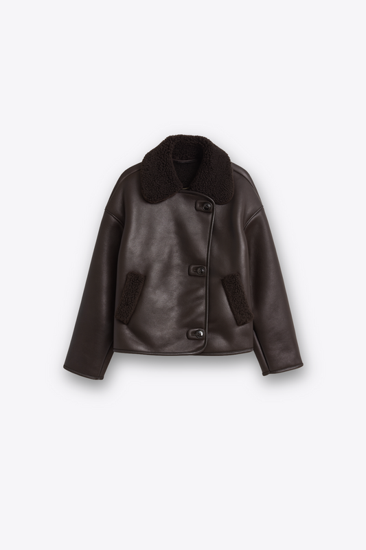 VESTE VINTAGE EN CUIR PU