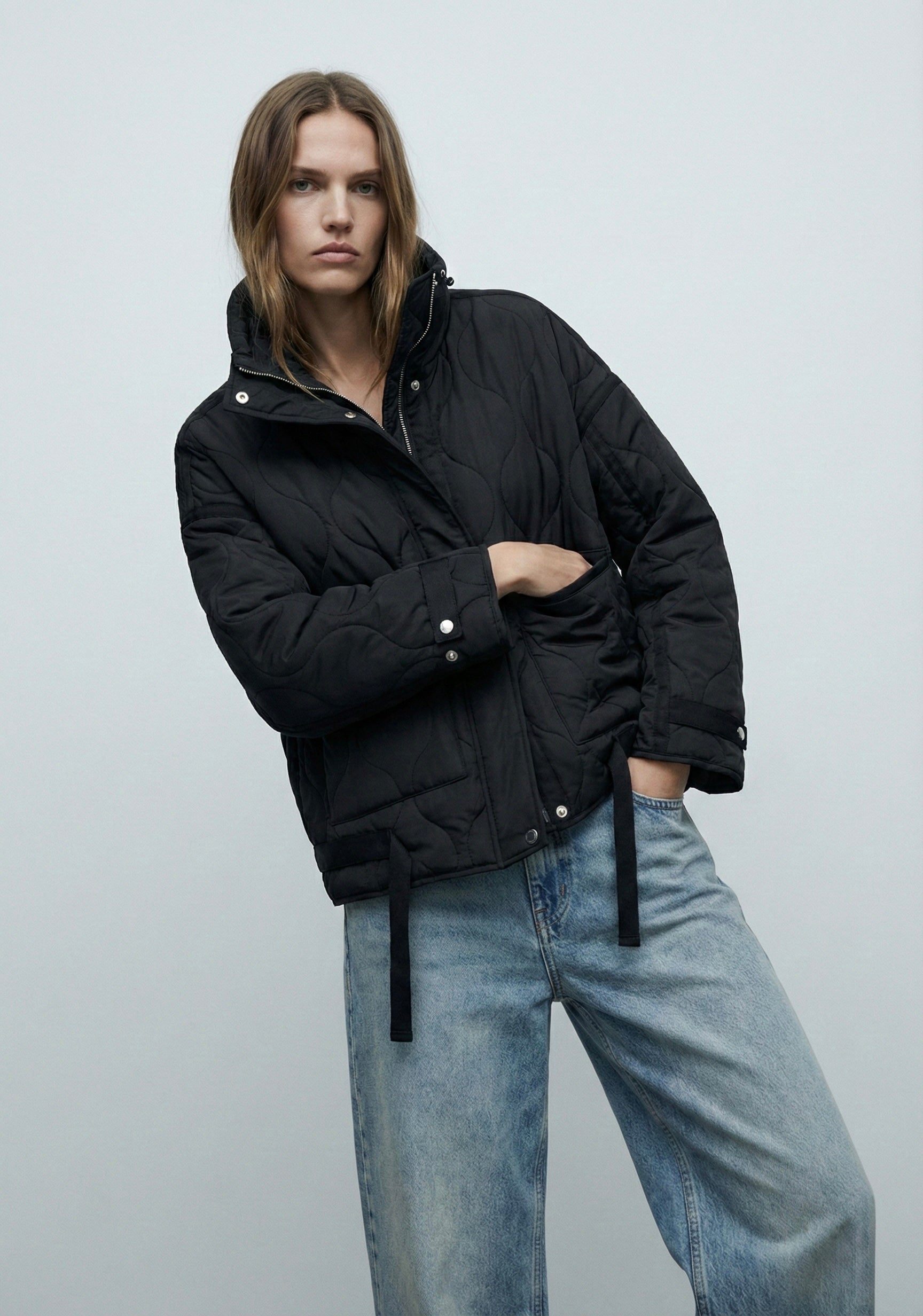 Giacca abbottonata con collo a revers