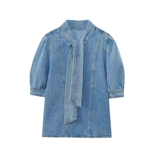 Chemise effet jean • Femme