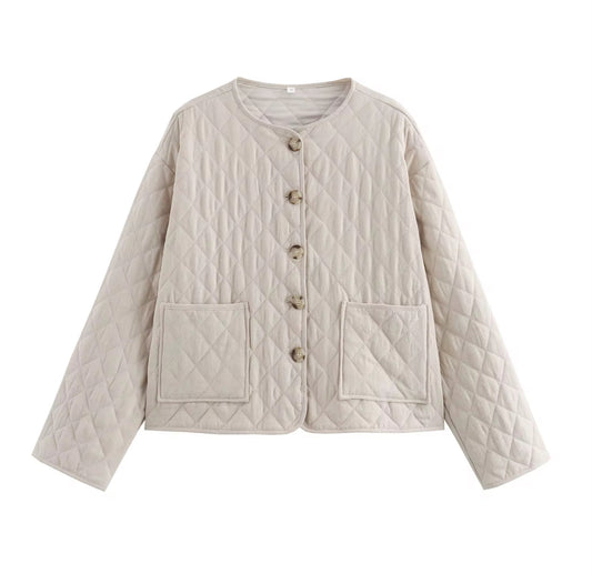 VESTE REMBOURRÉE EFFET LIN
