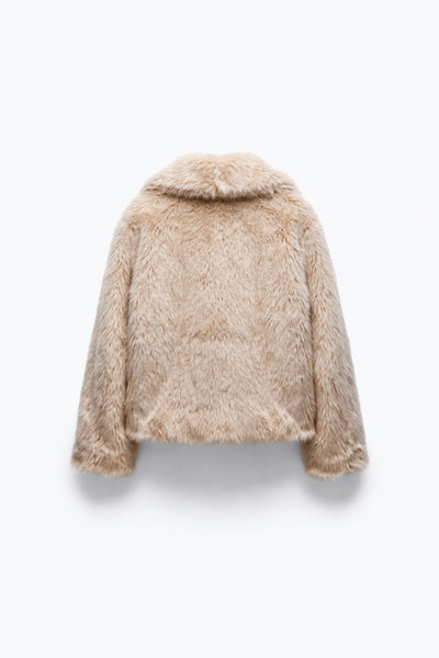 VESTE COURTE EFFET FOURRURE