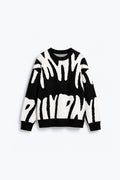 PULLOVER EN MAILLE INTARSIA À MOTIF PLACÉ