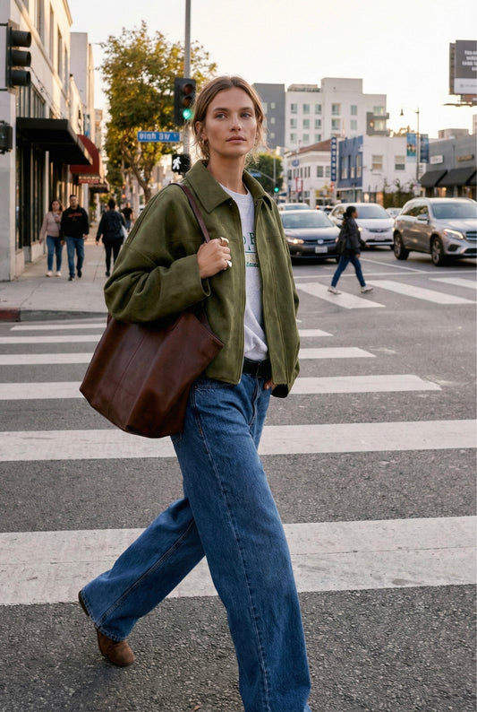 BLOUSON AMPLE EFFET DAIM